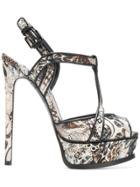 Casadei Jacquard Open-toe Sandals - Nude & Neutrals