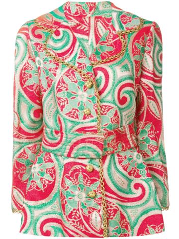 Oscar De La Renta Vintage 1965 Psychedelic Jacket - Red