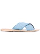 Ancient Greek Sandals Denim Sandals - Blue