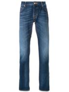Jacob Cohen Straight Leg Whiskered Jeans - Blue
