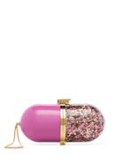 Marzook Pill Glitter-effect Clutch Bag - Pink