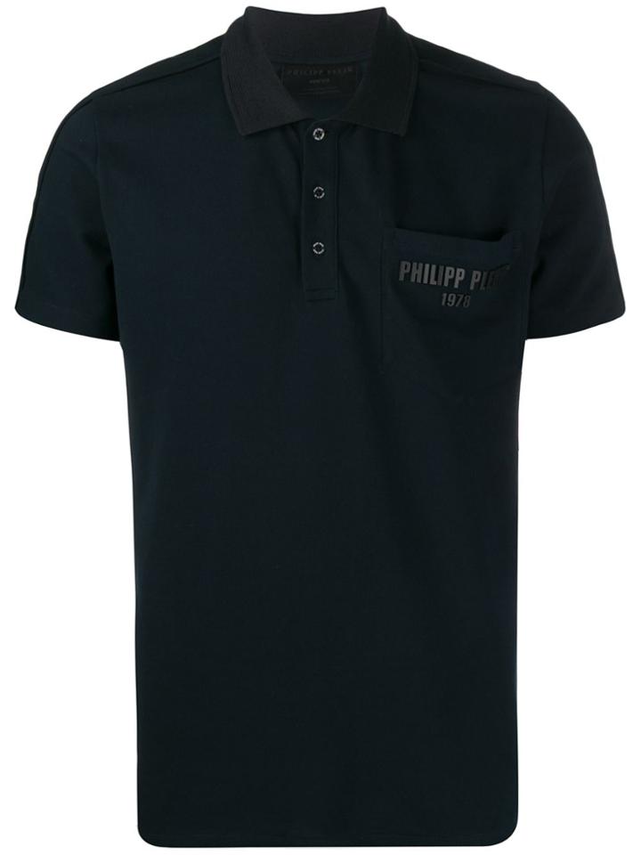 Philipp Plein Logo Pocket Polo Shirt - Blue