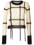3.1 Phillip Lim Checked Crew Neck Sweater - Black