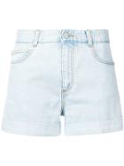 Stella Mccartney Turn Up Denim Shorts - Blue