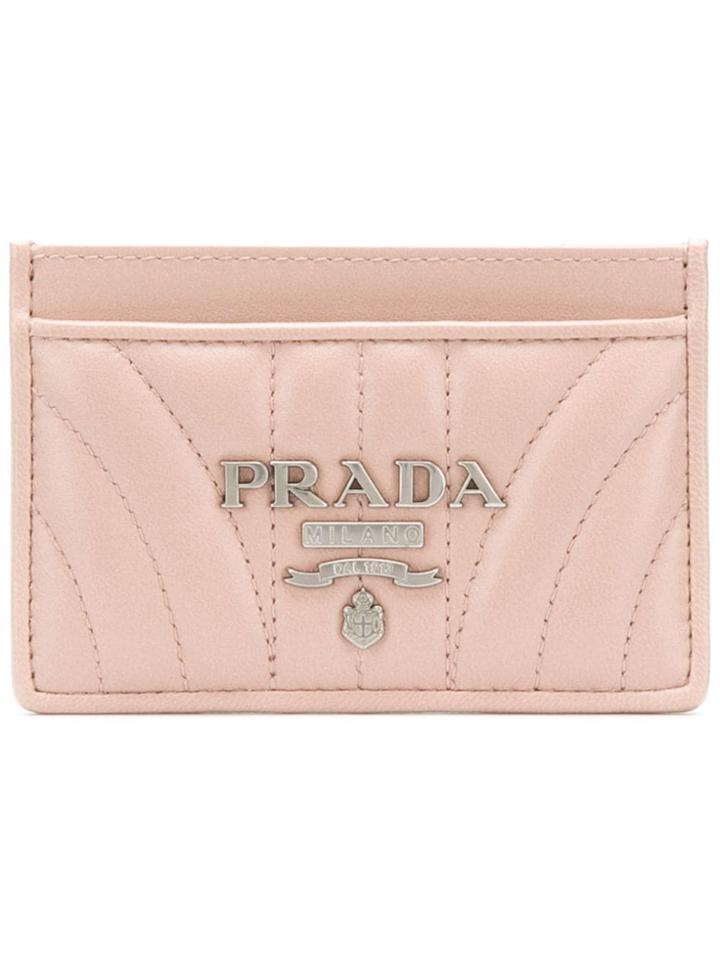 Prada Quilted Logo Wallet - Pink & Purple