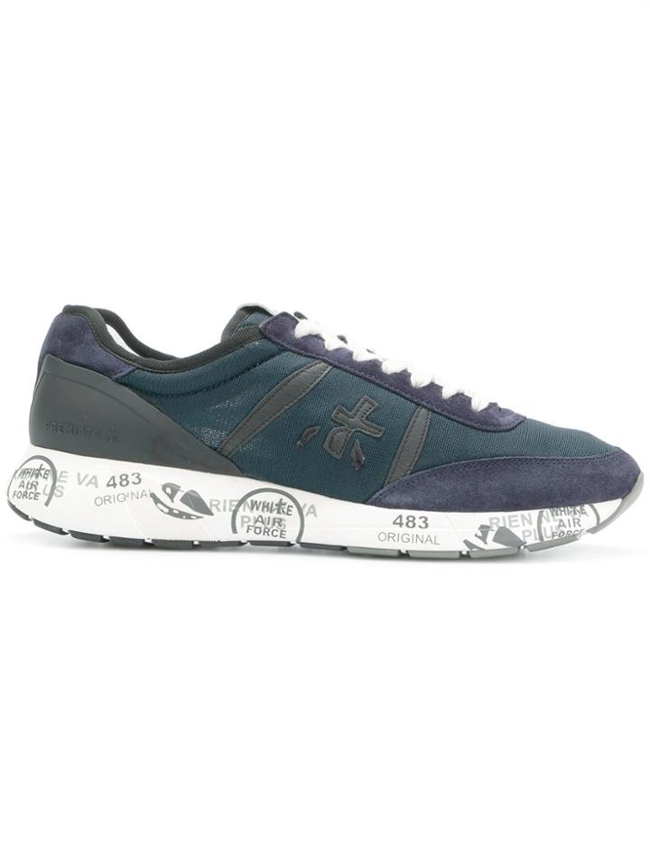 Premiata Printed Sole Sneakers - Blue