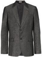 Alexander Mcqueen Single-breasted Sparkle 2b Blazer - Black