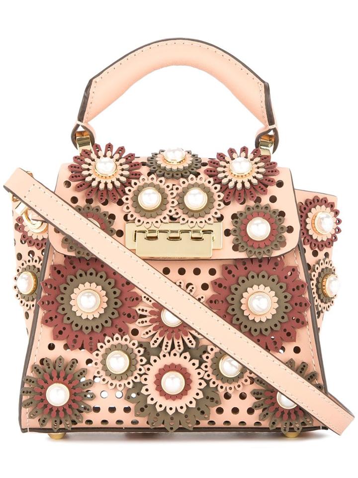 Zac Zac Posen Eartha Kit Mini Floral Tote - Pink & Purple