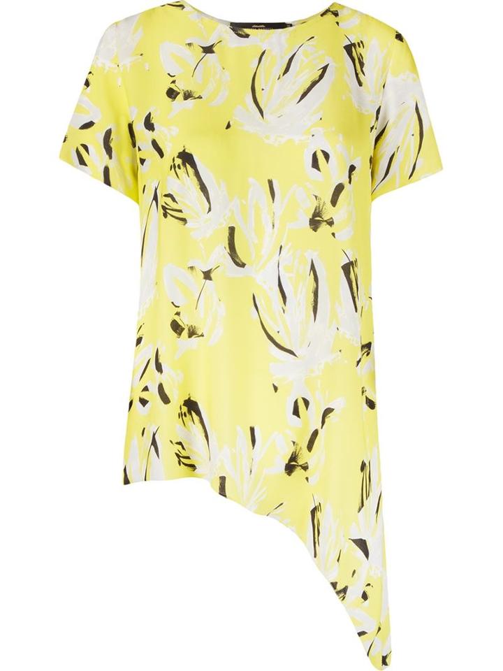 Andrea Marques Abstract Print Asymmetric Shirt