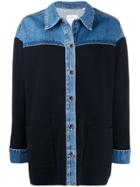 Sandro Paris Shirt-style Knitted Top - Blue