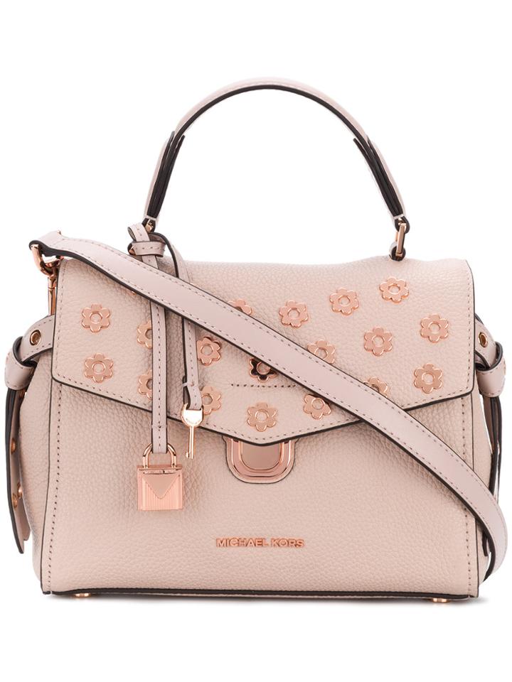 Michael Michael Kors Bristol Floral Appliqué Small Satchel - Pink &