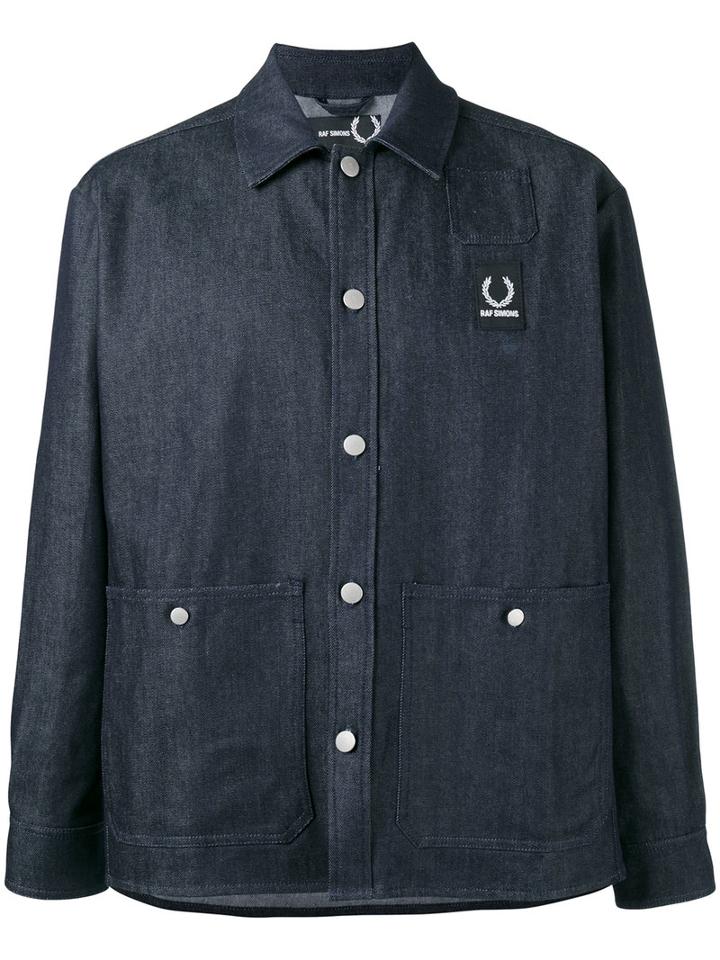 Raf Simons X Fred Perry - Denim (blue) Shirt Jacket - Men - Cotton/polyester - 38, Cotton/polyester