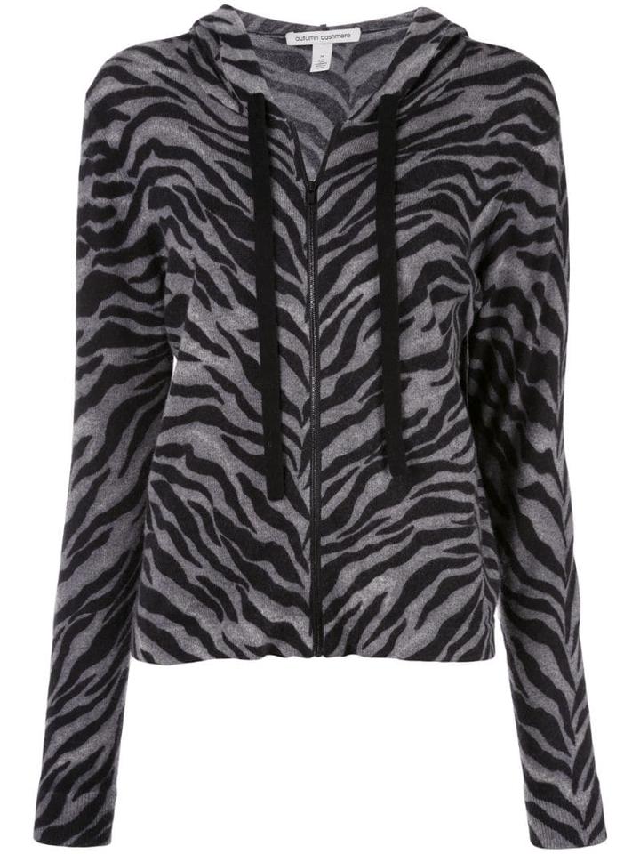 Autumn Cashmere Fine Knit Hoodie - Grey