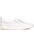 Versace Medusa Slip-on Sneakers, Men's, Size: 45, White, Calf Leather/rubber