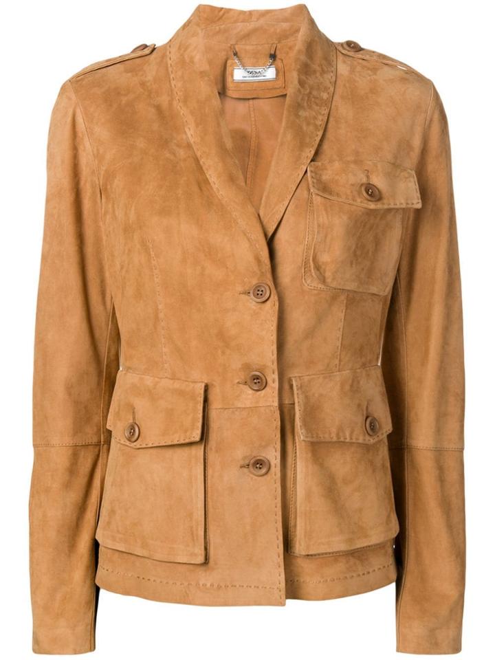 Desa 1972 Fitted Leather Jacket - Brown