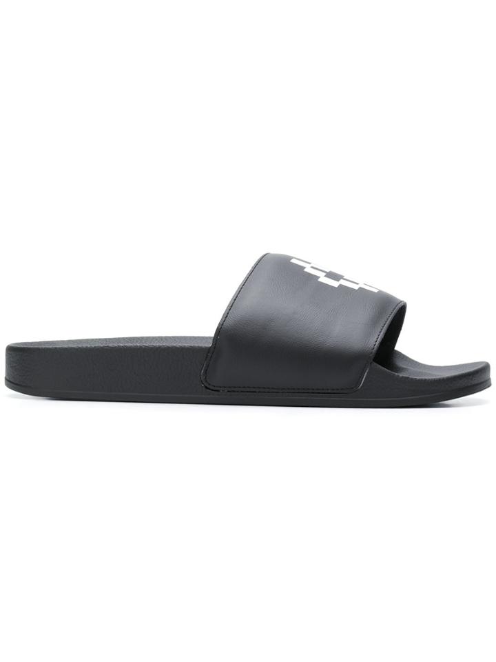Marcelo Burlon County Of Milan Cross Pool Slides - Black