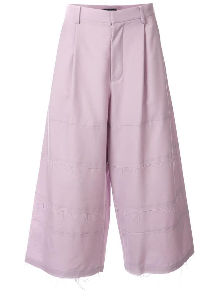 Christian Dada Tiered Cropped Trousers - Purple