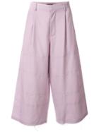 Christian Dada Tiered Cropped Trousers - Purple