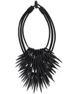 Monies Long Pointy Necklace, Women's, Black