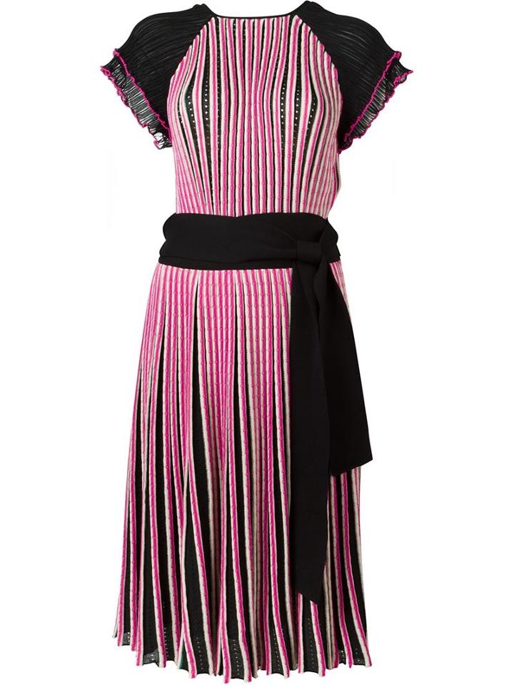 Salvatore Ferragamo Ribbed A-line Dress