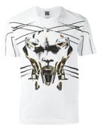 Les Hommes Urban Printed T-shirt, Men's, Size: Medium, White, Cotton