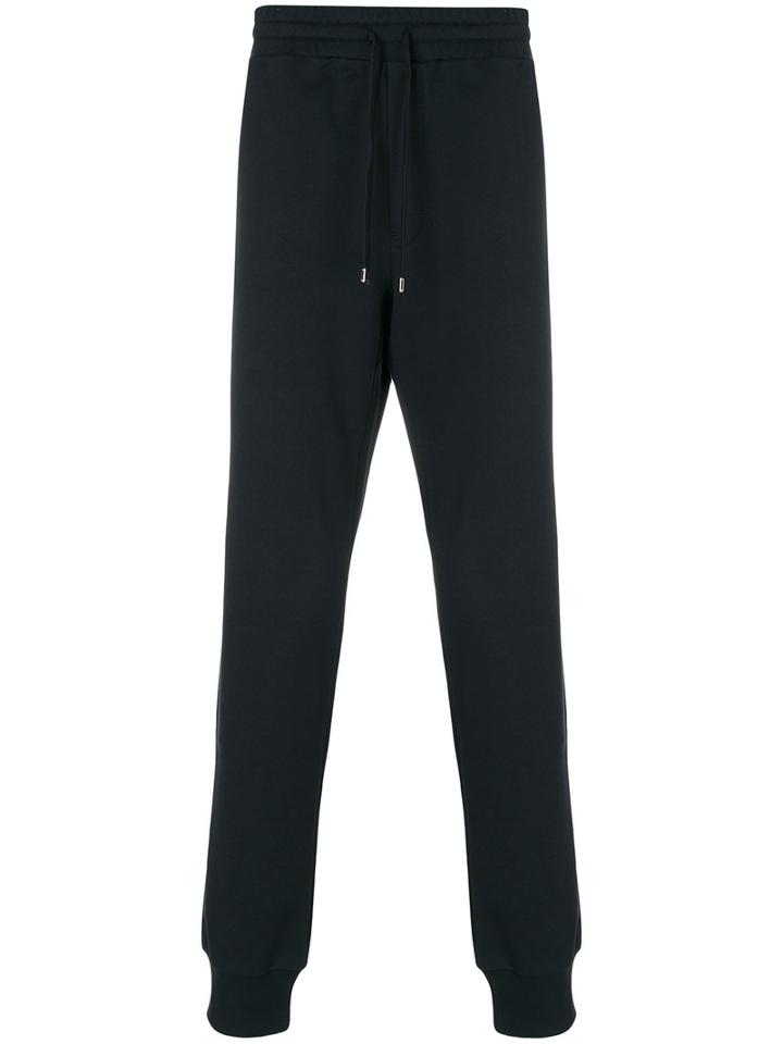 Dolce & Gabbana - Drawstring Track Pants - Men - Cotton/calf Leather/zamac - 54, Blue, Cotton/calf Leather/zamac