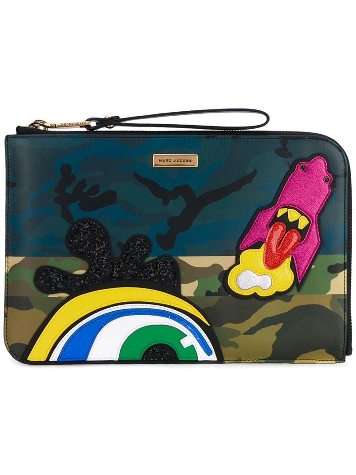 Marc Jacobs - Julie Verhoeven Camo (green) Clutch - Women - Leather/pvc - One Size, Leather/pvc