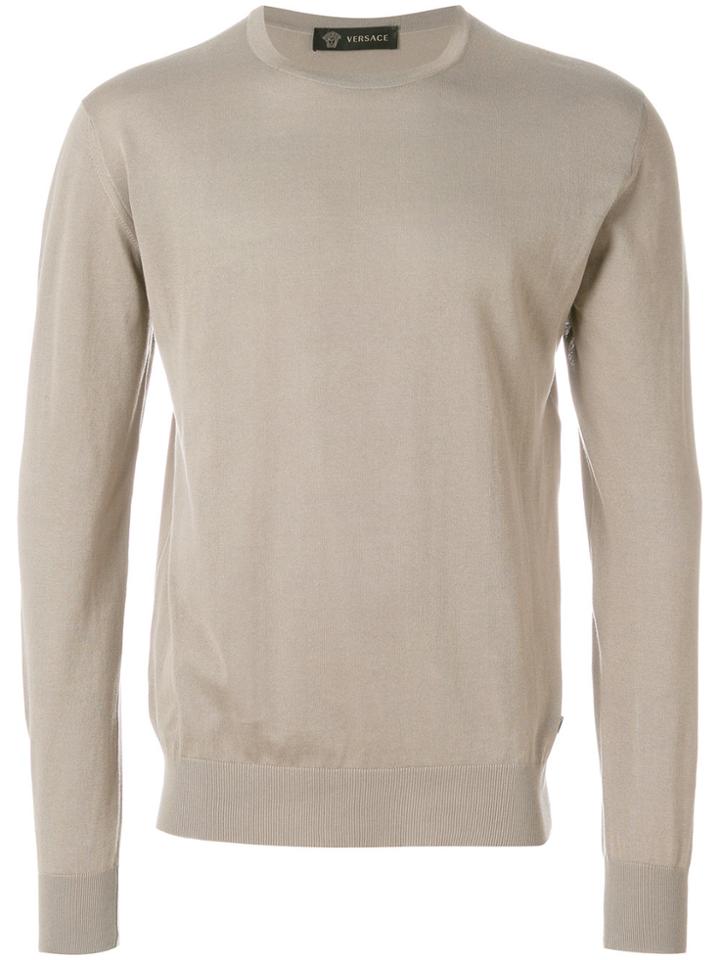 Versace Round Neck Jumper - Nude & Neutrals