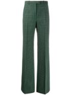 Givenchy Grid Check Trousers - Green