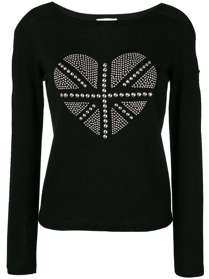 Twin-set - Cut-out Stud Jumper - Women - Acrylic/polyamide/wool - M, Black, Acrylic/polyamide/wool