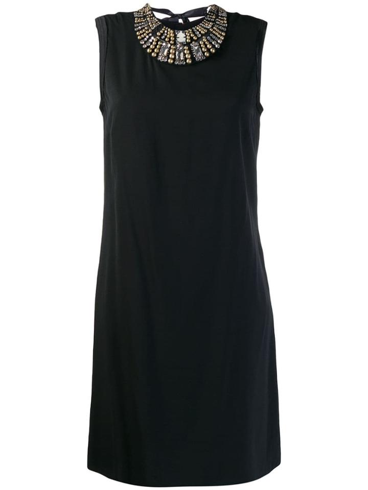 Lanvin Pre-owned 2007's Bead Embroidered Mini Dress - Black