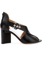 Maison Margiela Crossover Strap Sandals - Black