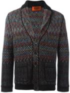 Missoni Zig-zag Knit Cardigan, Men's, Size: 50, Nylon/wool