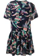 Msgm Crocodile Print Dress, Women's, Size: 38, Polyester/cotton