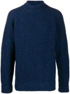 Woolrich Longline Crewneck Sweater - Blue