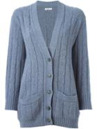 Yves Saint Laurent Vintage Cable Knit Cardigan, Women's, Size: 40, Grey