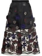 Miu Miu Floral Print Skirt - Blue