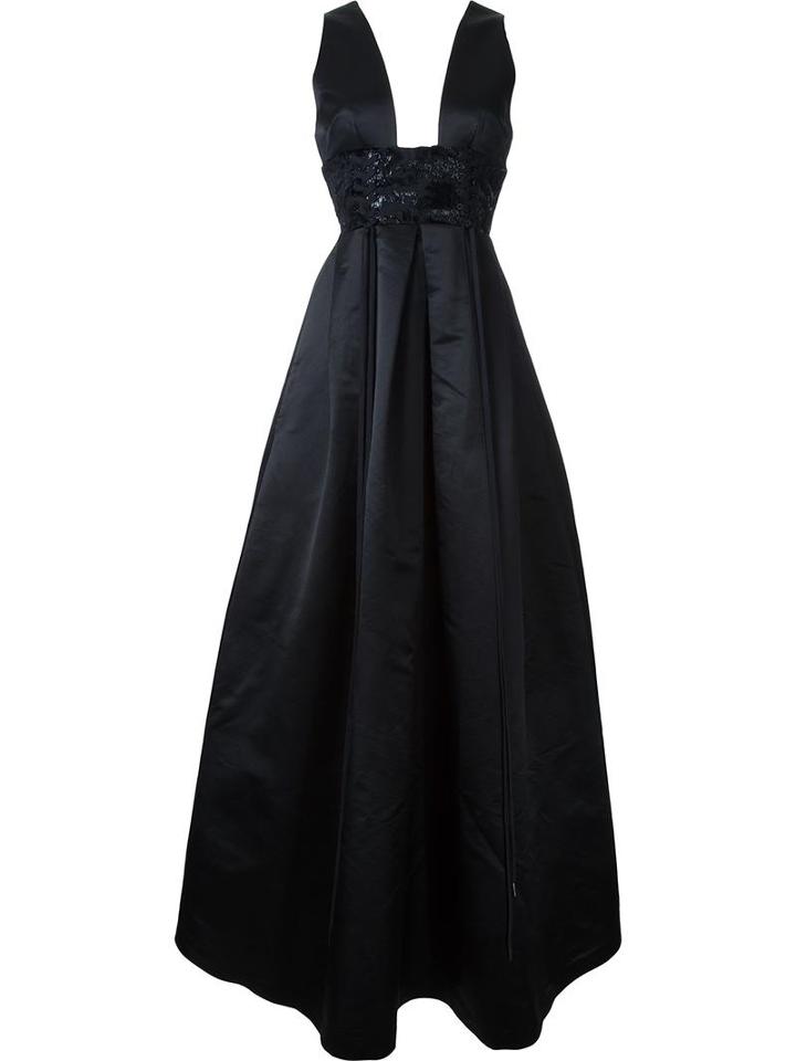 Alex Perry 'hunter' Gown, Women's, Size: 8, Black, Silk/polyester/viscose