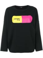 Diesel Printed Drop-shoulder Sweatshirt - Black