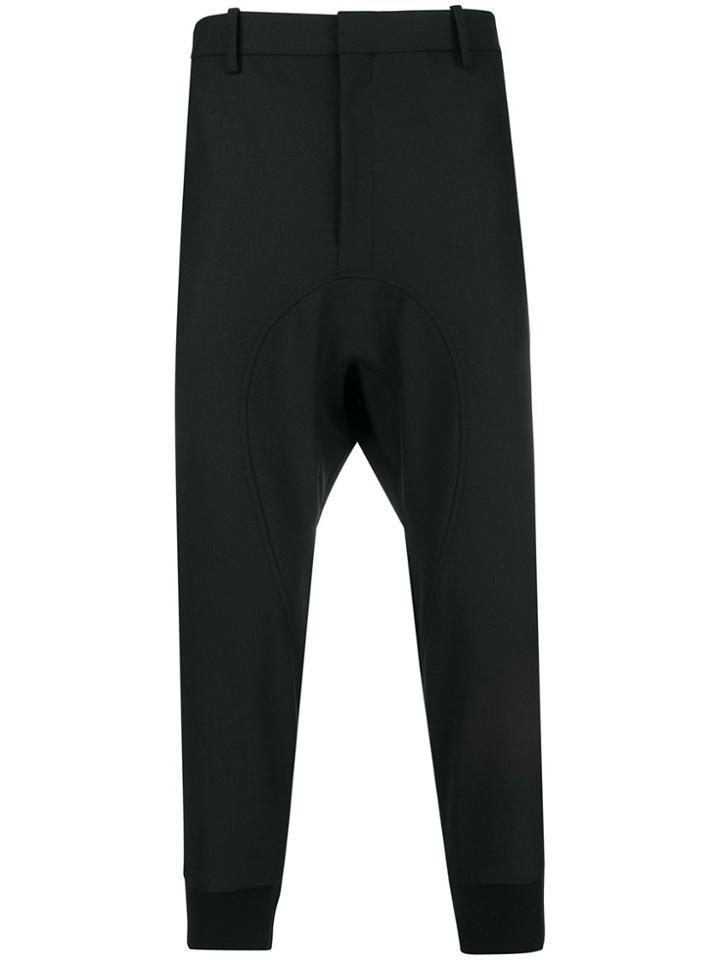 Neil Barrett Tapered Cropped Track Pants - Black