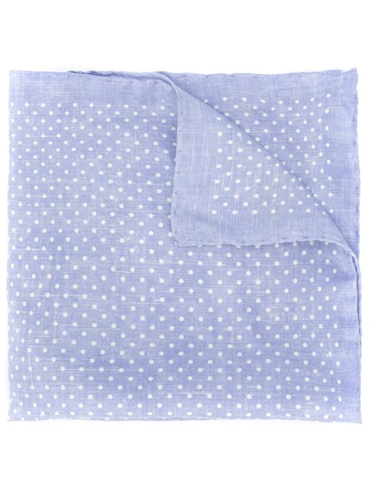 Fashion Clinic Timeless Dots Pocket Square, Men's, Blue, Silk