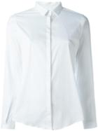 Eleventy Classic Button Down Shirt, Women's, Size: 44, White, Cotton/nylon/spandex/elastane