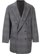 H Beauty & Youth. Double Breasted Check Jacket, Men's, Size: Medium, Grey, Cupro/polyester/wool/cashmere