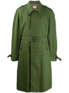 Gucci Belted Trench Coat - Green
