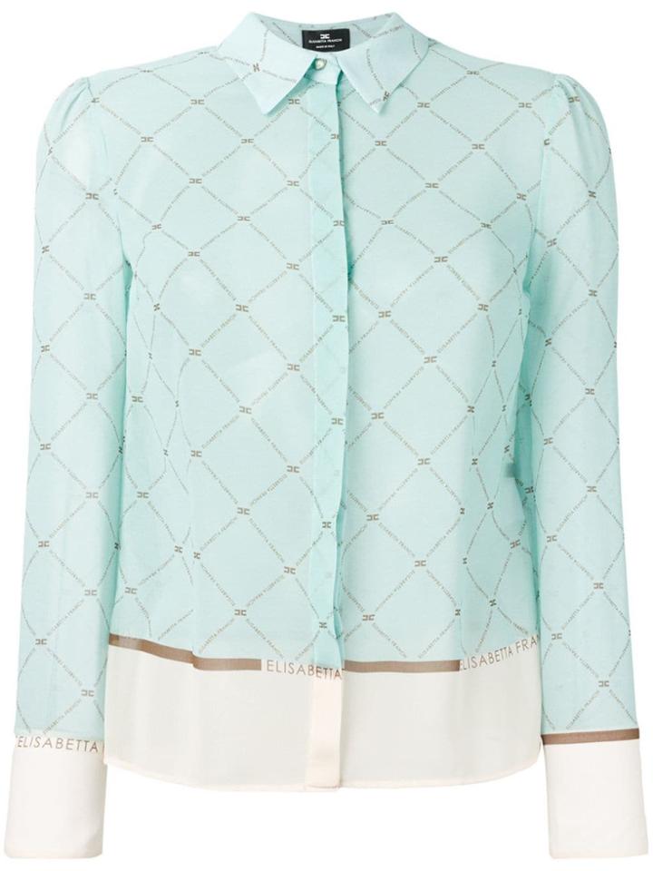 Elisabetta Franchi Logo Monogram Shirt - Blue
