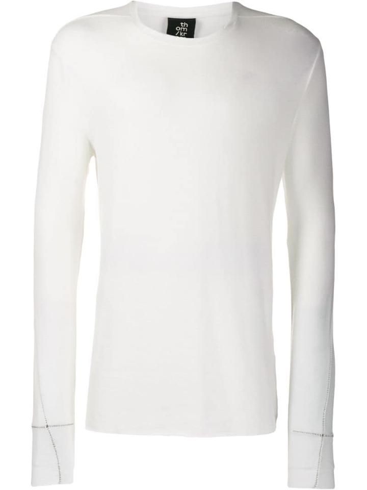 Thom Krom Long-line Jumper - White