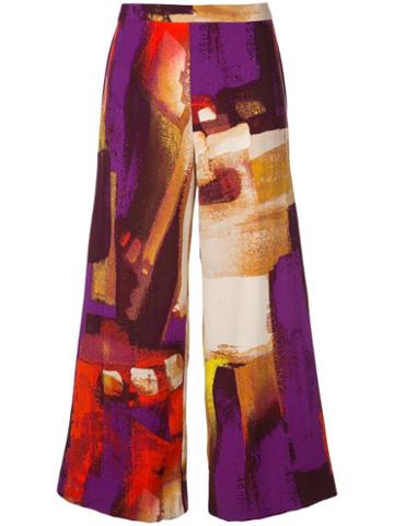 Natori Printed Trousers - Purple