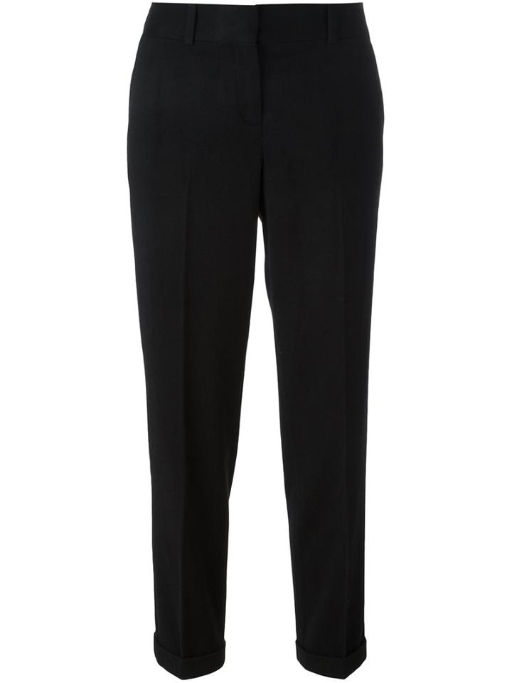 Ermanno Scervino Classic Trousers, Women's, Size: 48, Black, Cupro/angora/virgin Wool