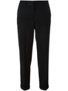 Ermanno Scervino Classic Trousers, Women's, Size: 48, Black, Cupro/angora/virgin Wool