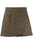 Red Valentino Knitted Layered Shorts - Brown